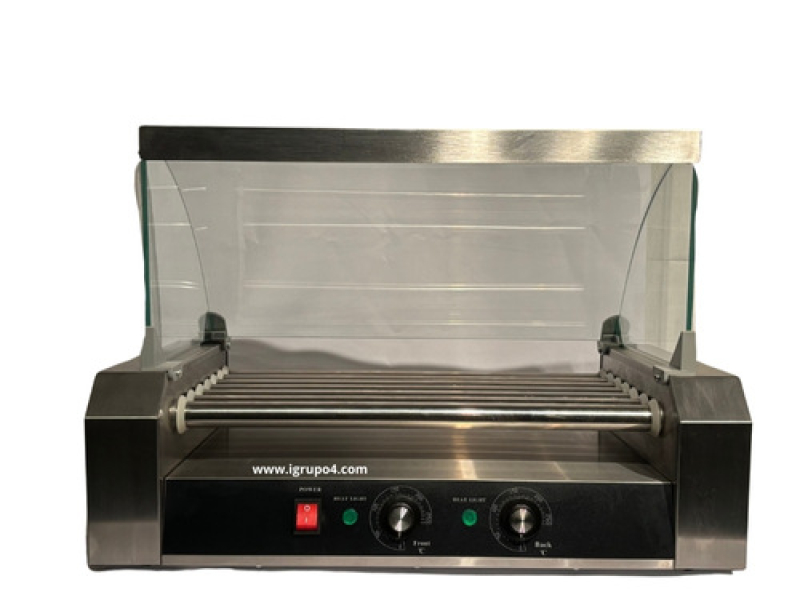 Máquina de Hot Dogs con 7 Grills y Temperatura Ajustable – Ideal para Uso Comercial