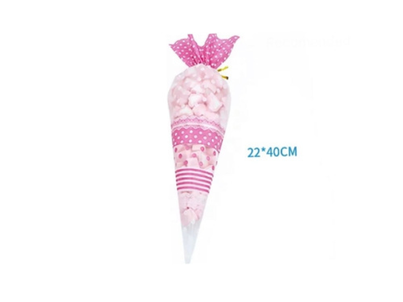 Fundas de Plástico Decorativas para Algodón de Azúcar – 22×40 cm